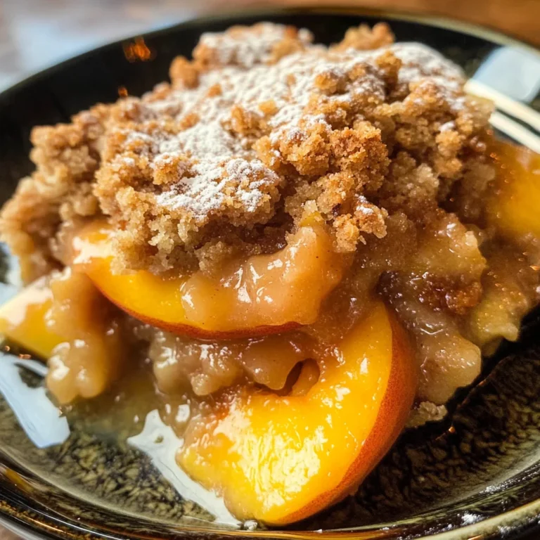 Fresh Peach Crisp Recipe (without Oats)