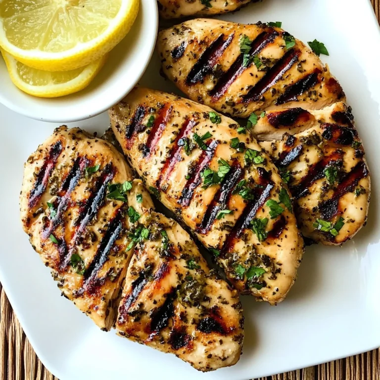 Garlic, Lemon, and Herb Grilled Chicken Breasts