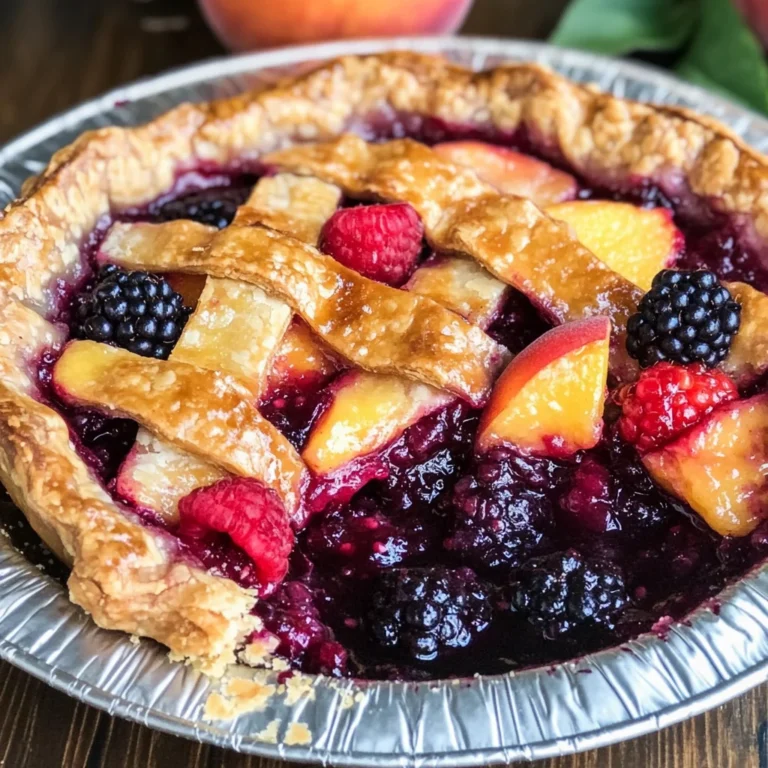 Grilled Berry Peach Pie