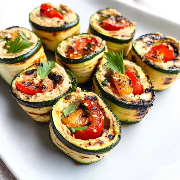 Grilled Zucchini Hummus Roll-Ups Recipe
