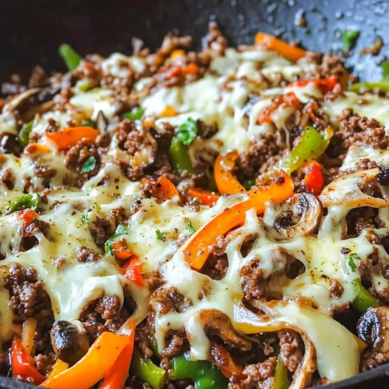 Ground Beef Philly Cheesesteak Recipe (Keto)