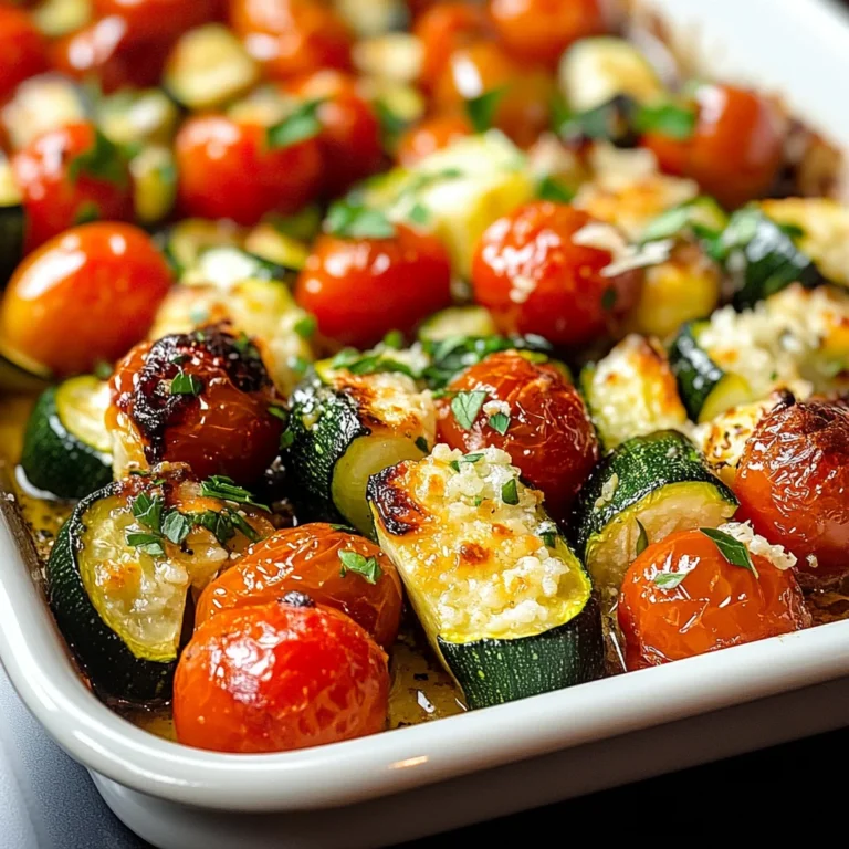 Healthy Baked Zucchini with Tomatoes
