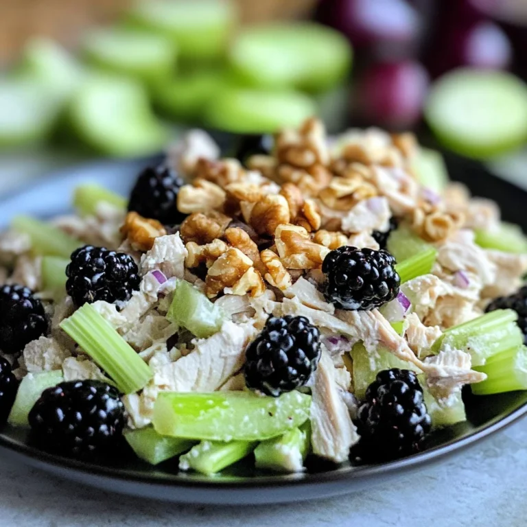 Low Carb Blackberry Cottage Cheese Chicken Salad