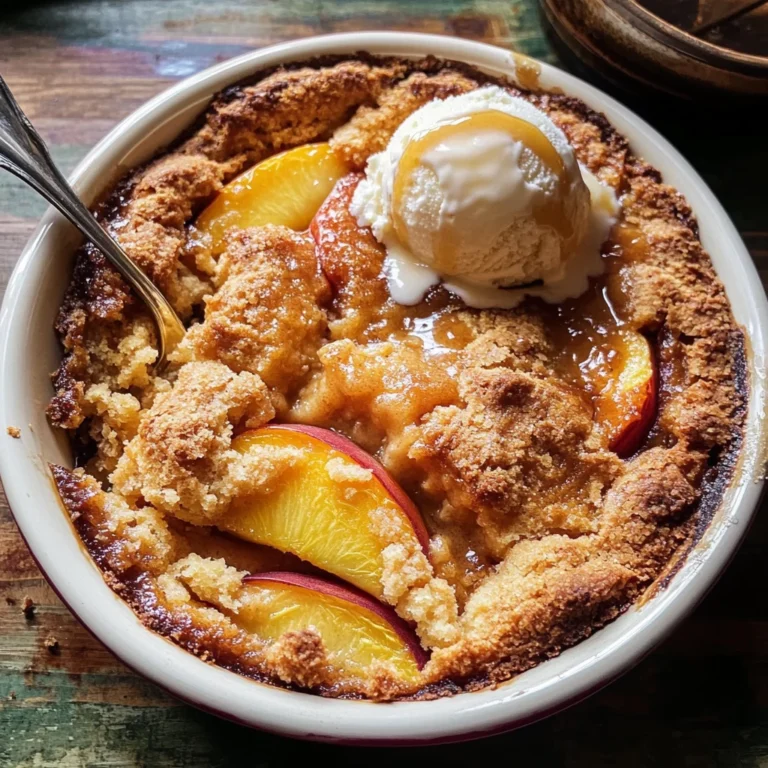 Old School Easy Brown Sugar Peach Cobbler
