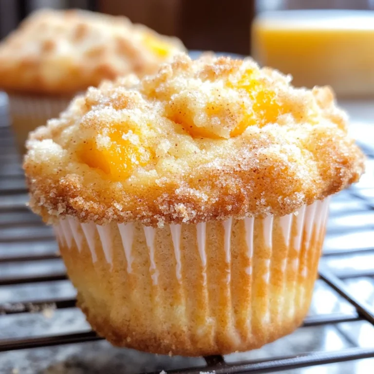 Peach Cobbler Muffins