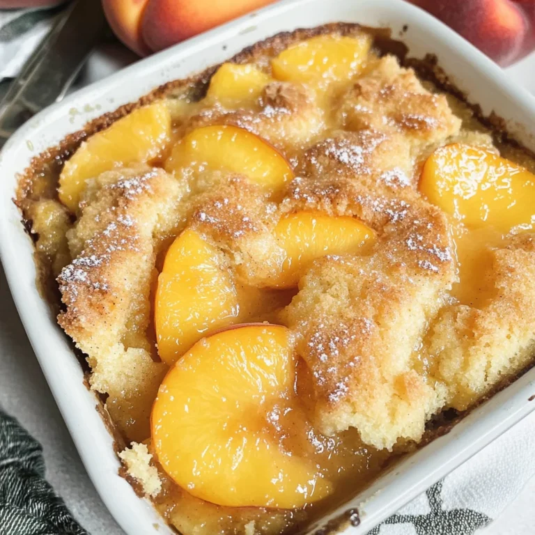 Peach Cobbler with Cake Mix