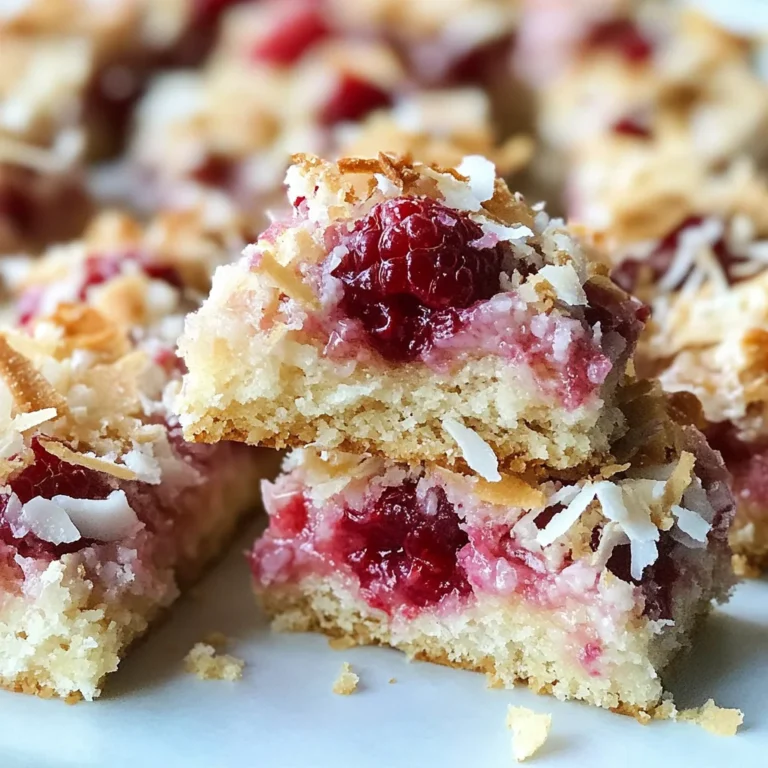 Raspberry Coconut Bars Recipe