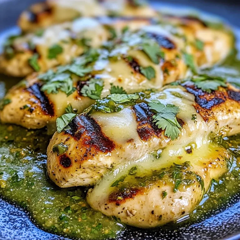 Grilled Salsa Verde Pepper Jack Chicken