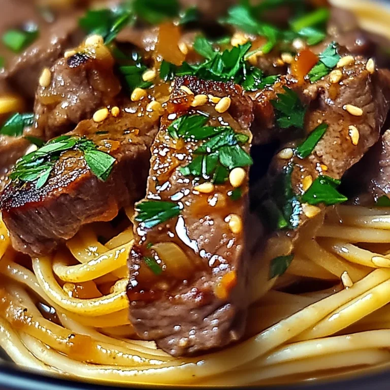 Sweet and Spicy Garlic Steak Pasta