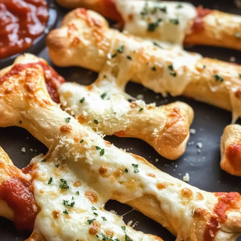 Cheesy Halloween Breadstick Bones