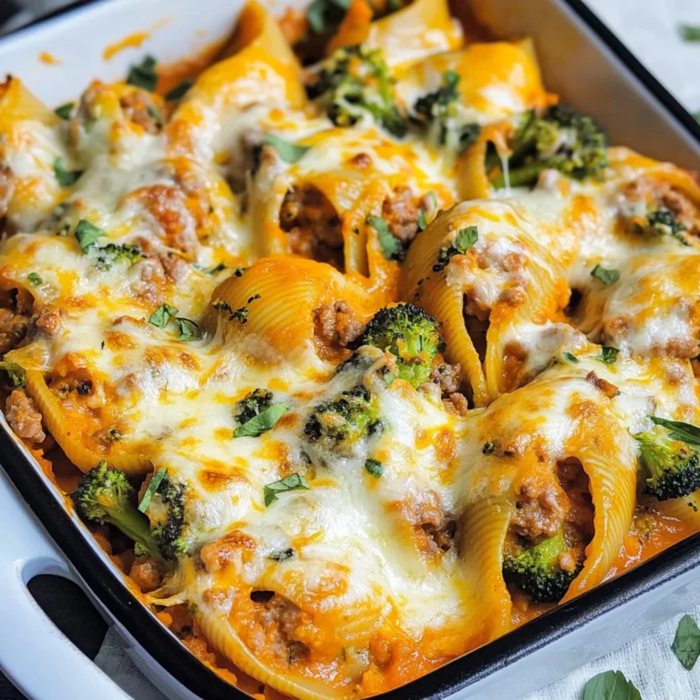 Cheesy Pumpkin and Spicy Sausage Stuffed Shells