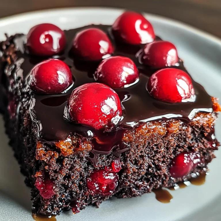 Chocolate Cherry Upside Down Cake