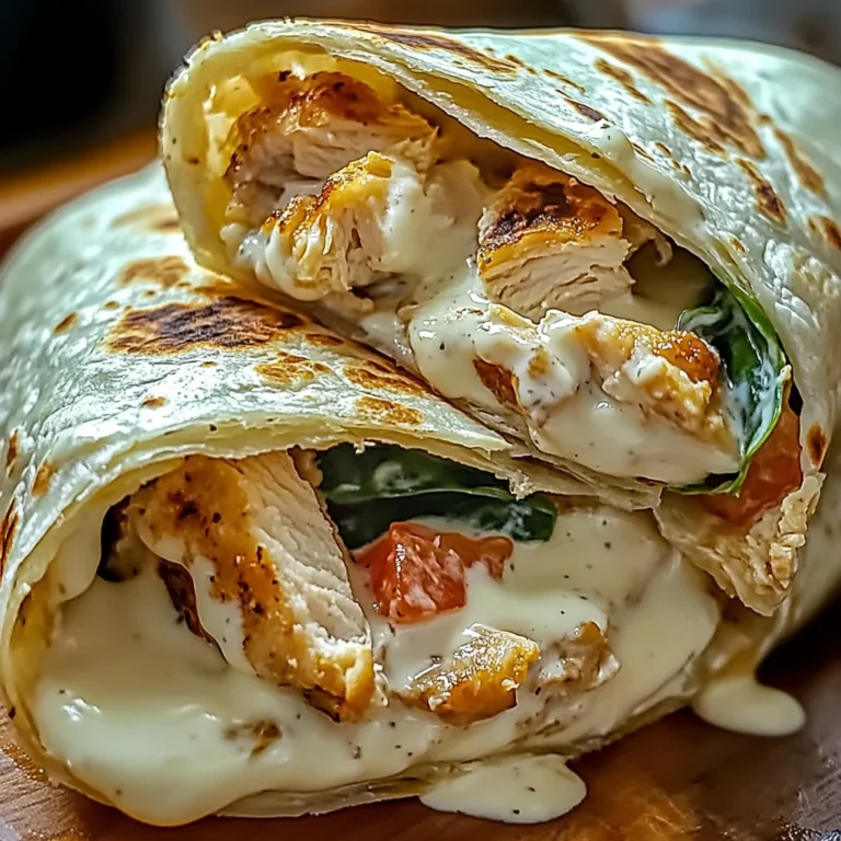 Creamy Chicken Spinach Wraps