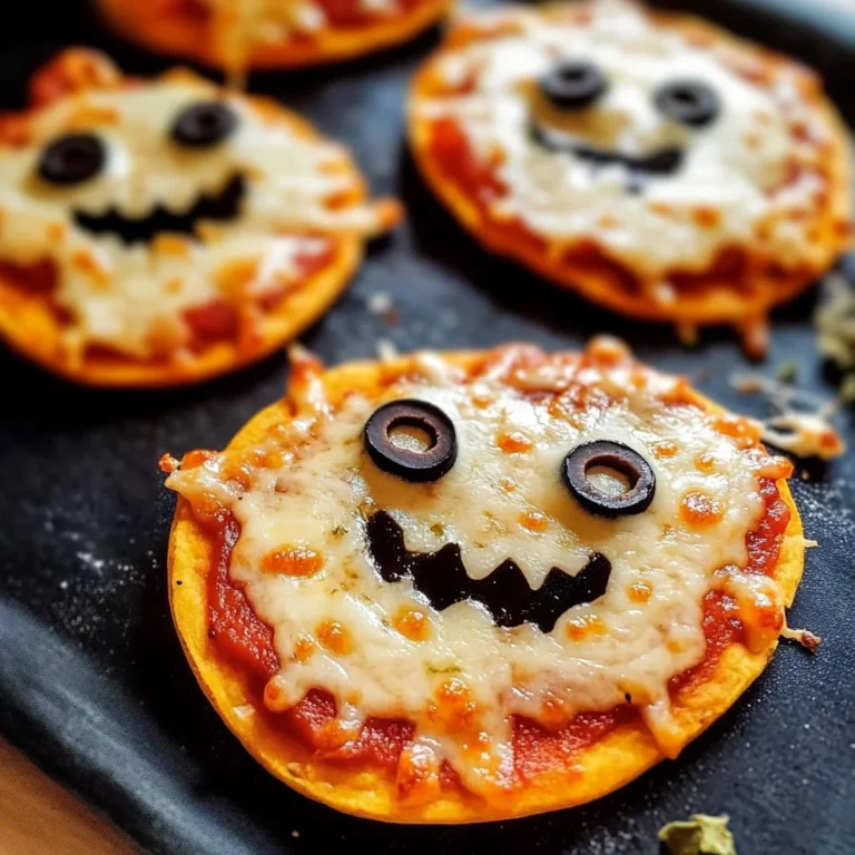 Easy Mini Halloween Pizzas