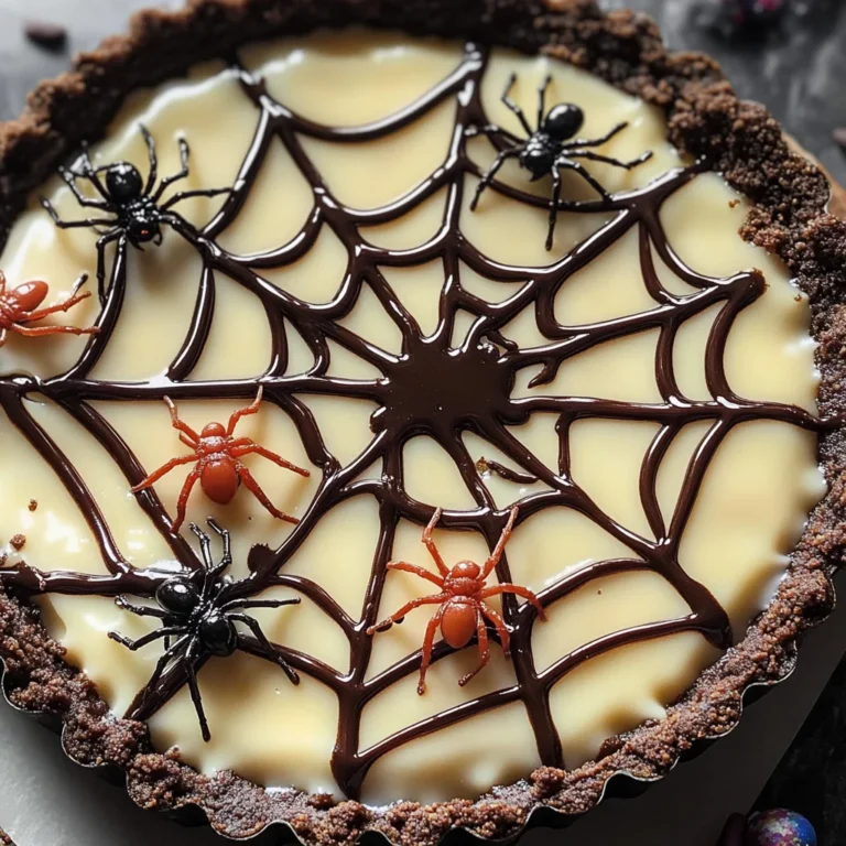 Halloween Chocolate Spiderweb Tart