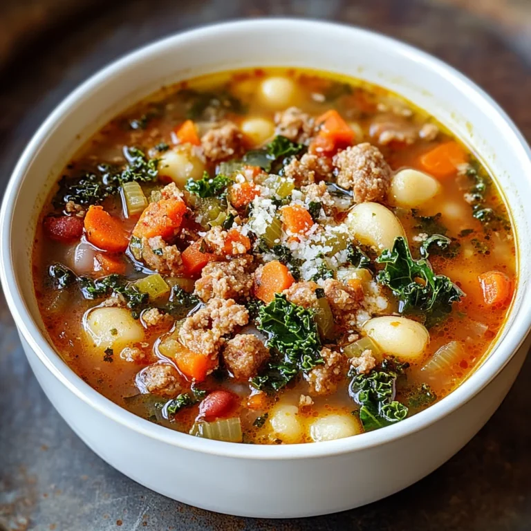 Italian Vegetable Soup with Spicy Sausage