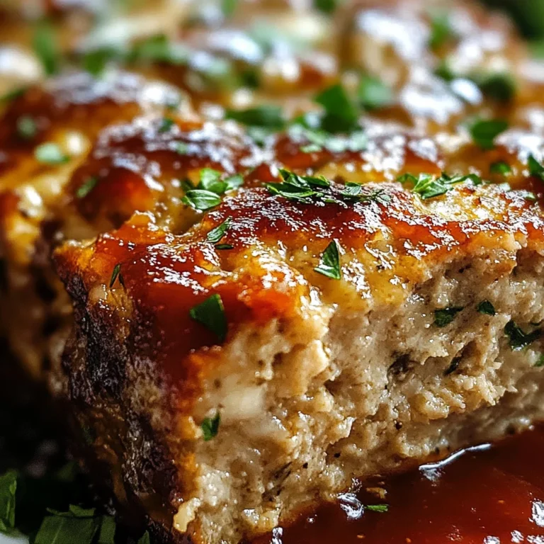 Melt-in-Your-Mouth Garlic Parmesan Chicken Meatloaf