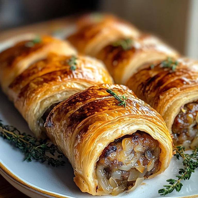 Savory French Onion Sausage Rolls