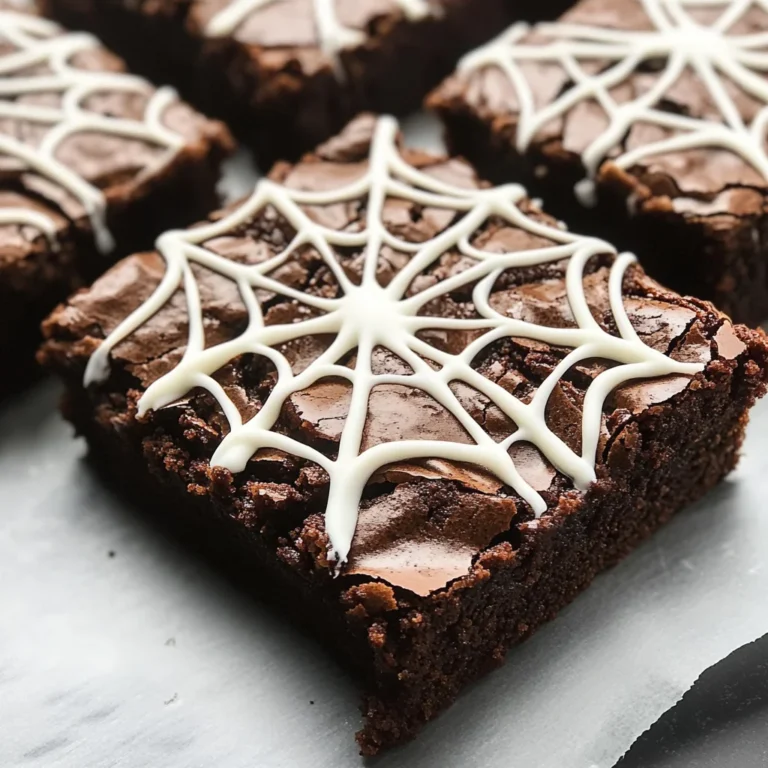 Spider Web Brownies