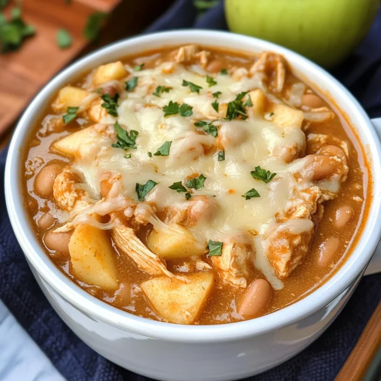 White Cheddar & Apple Chicken Chili