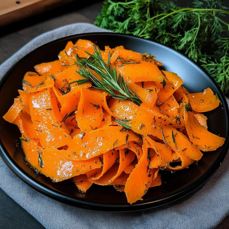 Carrot Ribbons in Rosemary Butter Sauce