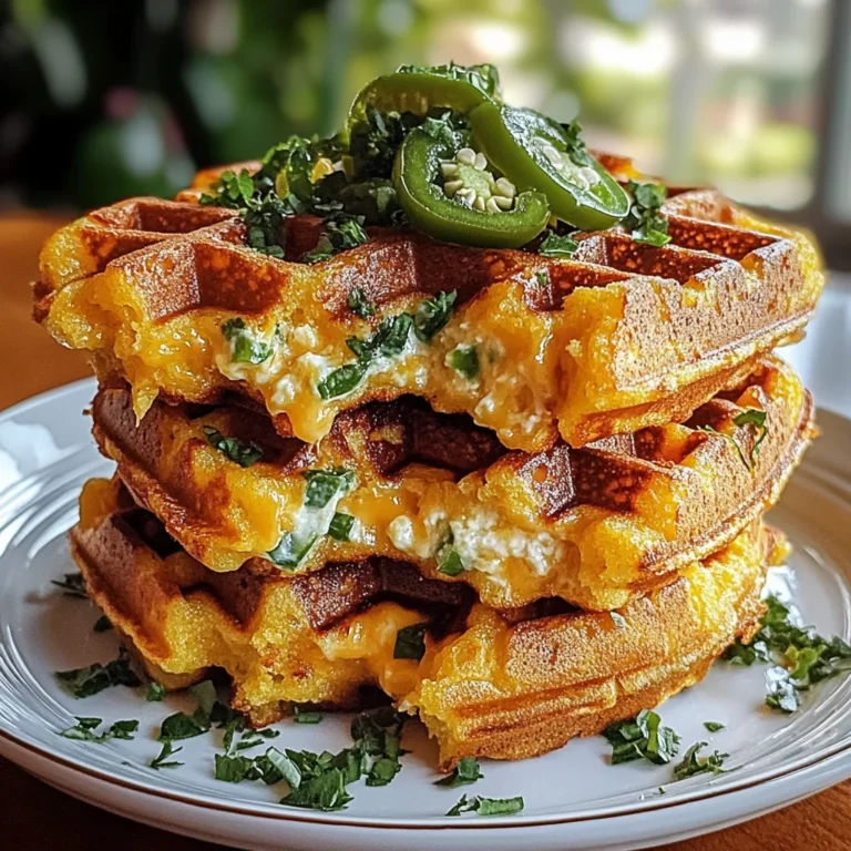 Cheddar Jalapeño Cornbread Waffles