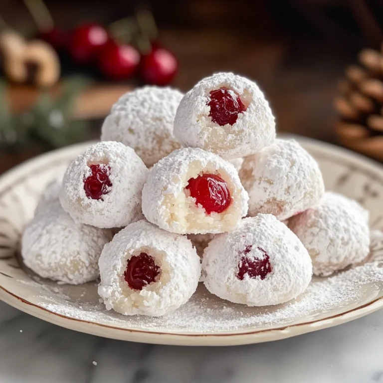 Cherry Snowball Cookies