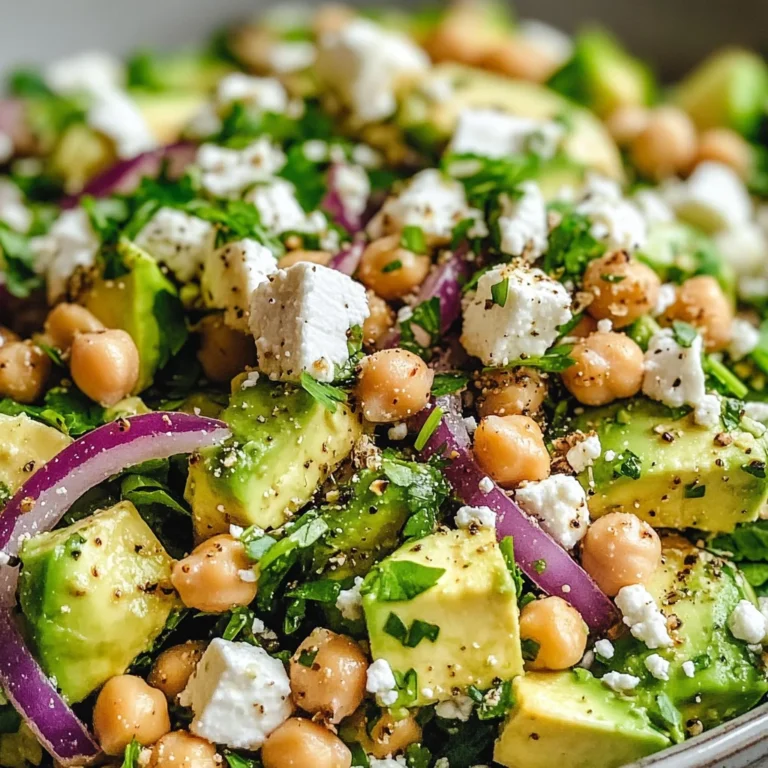 Chickpea Feta Avocado Salad