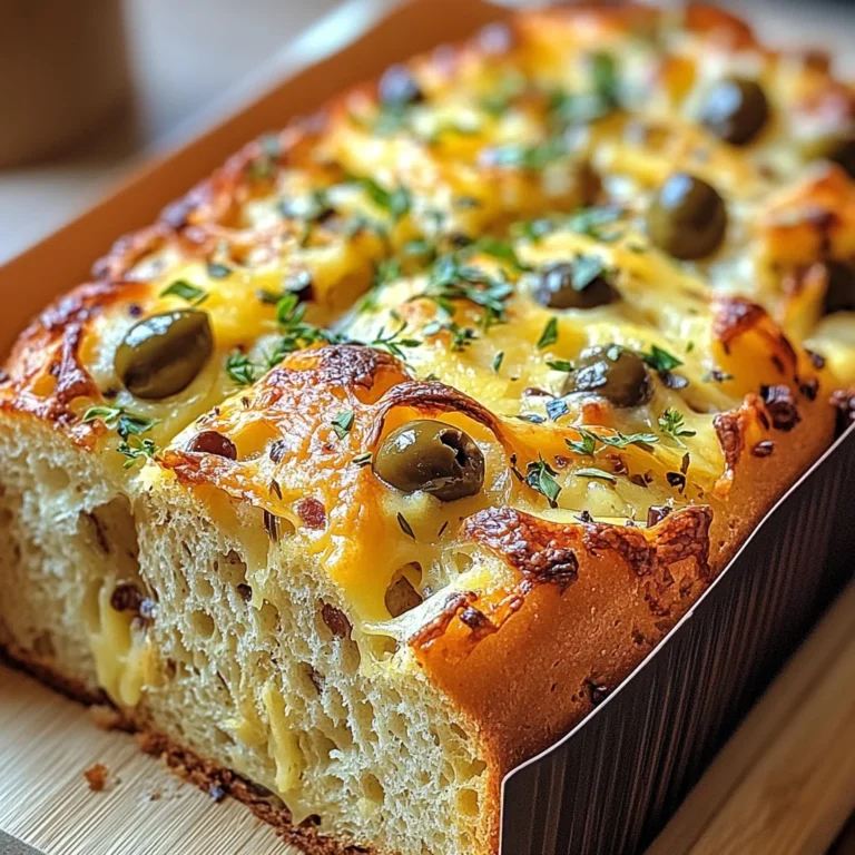 Savory Quick Bread With Cheese And Olives 🧀🍞