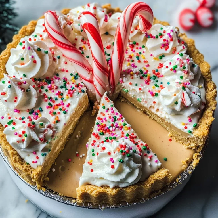 White Chocolate Candy Cane Pie
