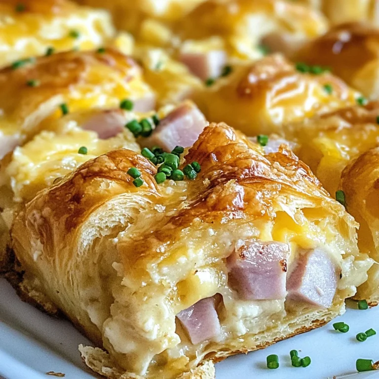 chicken chicken ham and Cheese Croissant Breakfast Casserole