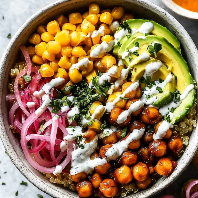 BBQ Ranch Chickpea Quinoa Bowls
