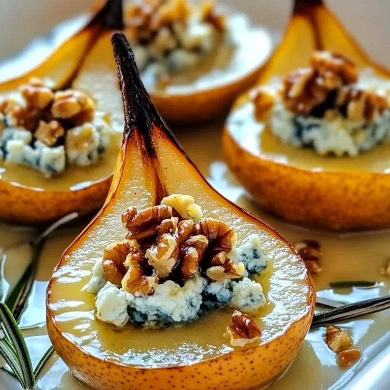 Baked Pears with Blue Cheese