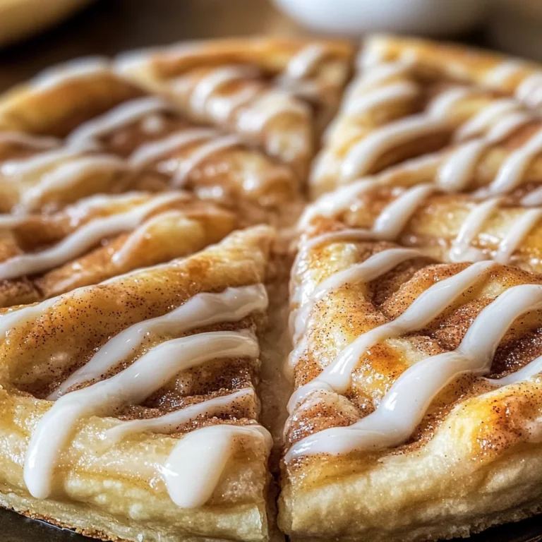 Cinnamon-Sugar Pizza made with Crescent Rolls