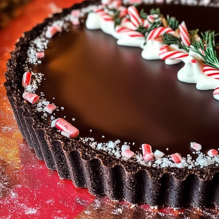 Dark Chocolate Peppermint Mousse Tart